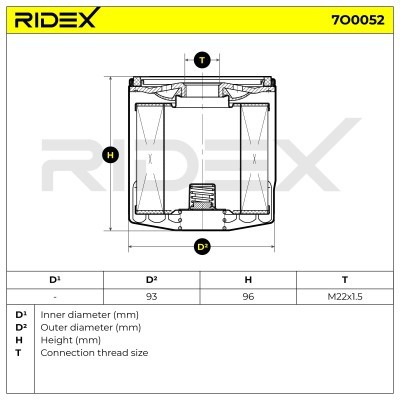 Oil Filter RIDEX 7O0052 7O0052 - photo 5