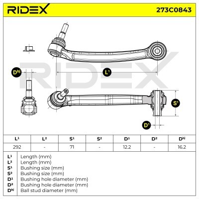 Control Arm RIDEX 273C0843 273C0843 - photo 7