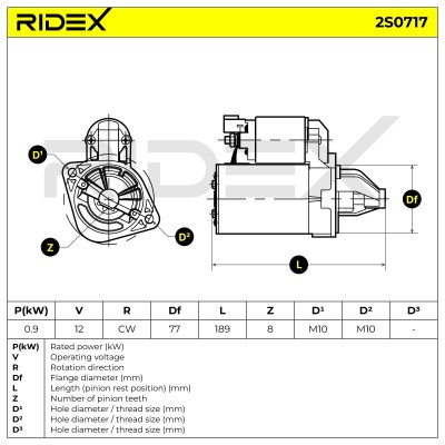 Starter RIDEX 2S0717 2S0717 - photo 6