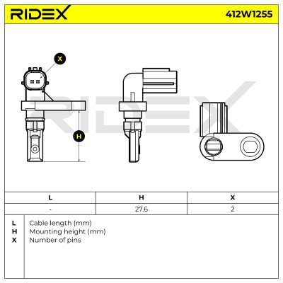 ABS Sensor RIDEX 412W1255 412W1255 - photo 5