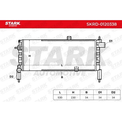 Radiator, Engine Cooling Stark SKRD-0120338 SKRD-0120338 - photo 4