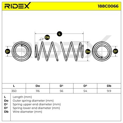 Suspension Spring RIDEX 188C0066 188C0066 - photo 3