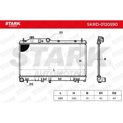 Radiator, Engine Cooling Stark SKRD-0120590 SKRD-0120590 - photo 4