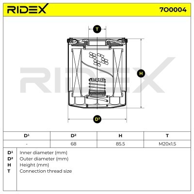 Oil Filter RIDEX 7O0004 7O0004 - photo 5