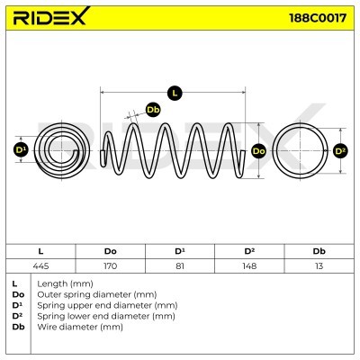 Suspension Spring RIDEX 188C0017 188C0017 - photo 4