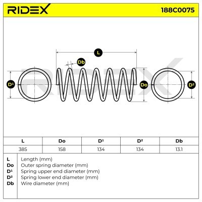 Suspension Spring RIDEX 188C0075 188C0075 - photo 3