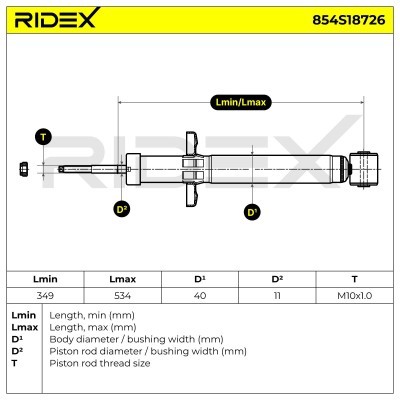 Shock Absorber RIDEX 854S18726 854S18726 - photo 6