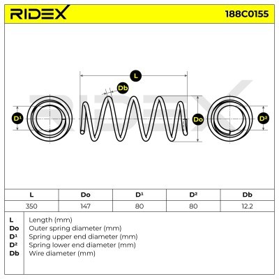 Suspension Spring RIDEX 188C0155 188C0155 - photo 5