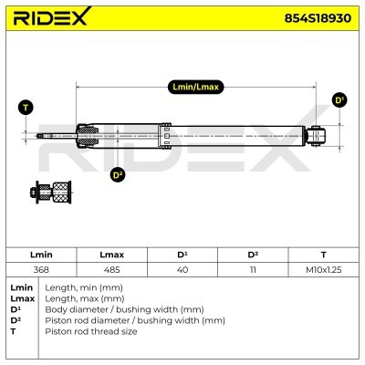 Shock Absorber RIDEX 854S18930 854S18930 - photo 8