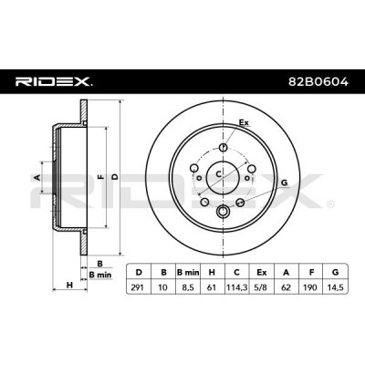 Brake Disc RIDEX 82B0604 82B0604 - photo 3