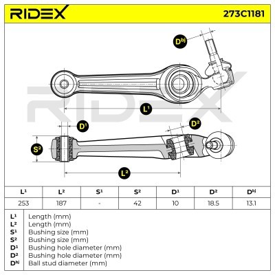 Control Arm RIDEX 273C1181 273C1181 - photo 6