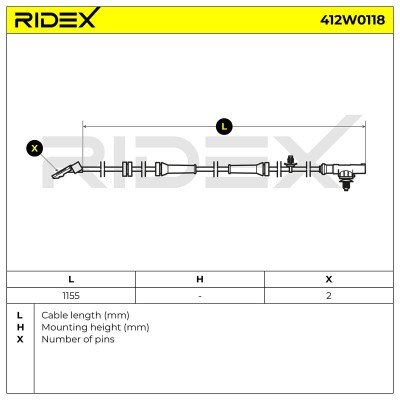 ABS Sensor RIDEX 412W0118 412W0118 - photo 5