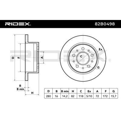 Brake Disc RIDEX 82B0498 82B0498 - photo 4