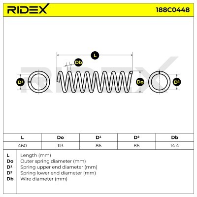 Suspension Spring RIDEX 188C0448 188C0448 - photo 5