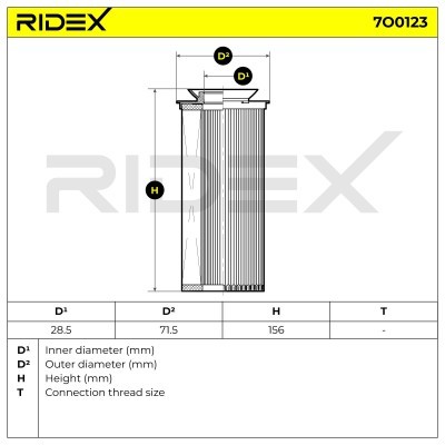 Oil Filter RIDEX 7O0123 7O0123 - photo 6