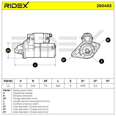 Starter RIDEX 2S0403 2S0403 - photo 6