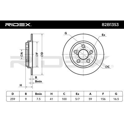 Brake Disc RIDEX 82B1353 82B1353 - photo 9