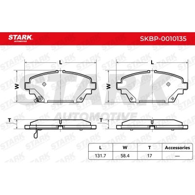 Brake Pads Set Stark SKBP-0010135 SKBP-0010135 - photo 3