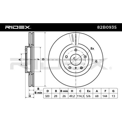 Brake Disc RIDEX 82B0935 82B0935 - photo 6