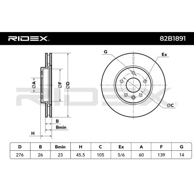 Brake Disc RIDEX 82B1891 82B1891 - photo 8