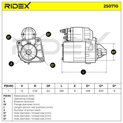 Starter RIDEX 2S0710 2S0710 - photo 6
