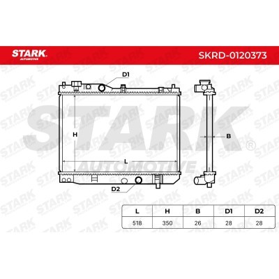 Radiator, Engine Cooling Stark SKRD-0120373 SKRD-0120373 - photo 3