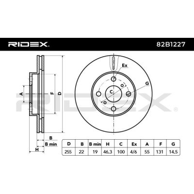 Brake Disc RIDEX 82B1227 82B1227 - photo 4