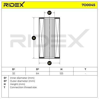 Oil Filter RIDEX 7O0045 7O0045 - photo 7
