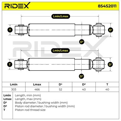Shock Absorber RIDEX 854S2011 854S2011 - photo 2