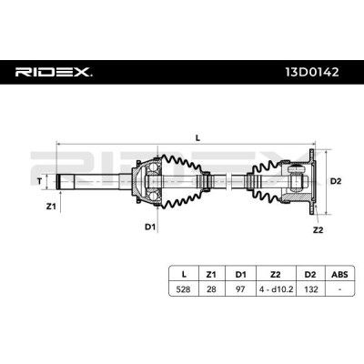 Drive Shaft RIDEX 13D0142 13D0142 - photo 5