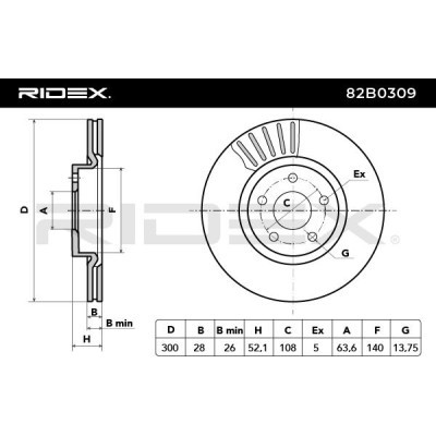 Brake Disc RIDEX 82B0309 82B0309 - photo 4