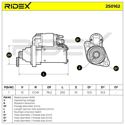 Starter RIDEX 2S0162 2S0162 - photo 7