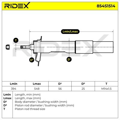 Shock Absorber RIDEX 854S1514 854S1514 - photo 7