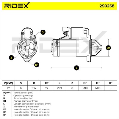 Starter RIDEX 2S0258 2S0258 - photo 9
