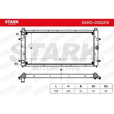 Radiator, Engine Cooling Stark SKRD-0120219 SKRD-0120219 - photo 4