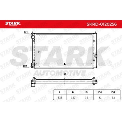Radiator, Engine Cooling Stark SKRD-0120256 SKRD-0120256 - photo 7