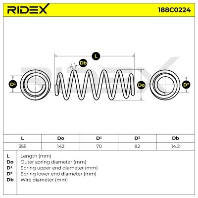 Suspension Spring RIDEX 188C0224 188C0224 - photo 5