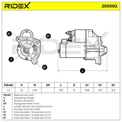 Starter RIDEX 2S0002 2S0002 - photo 7