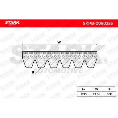V-Ribbed Belt Stark SKPB-0090253 SKPB-0090253 - photo 6