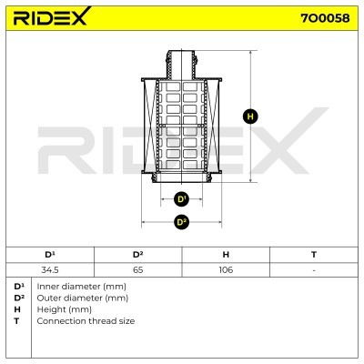 Oil Filter RIDEX 7O0058 7O0058 - photo 4