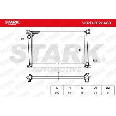 Radiator, Engine Cooling Stark SKRD-0120468 SKRD-0120468 - photo 5