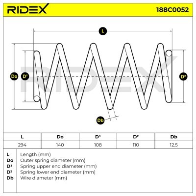 Suspension Spring RIDEX 188C0052 188C0052 - photo 5