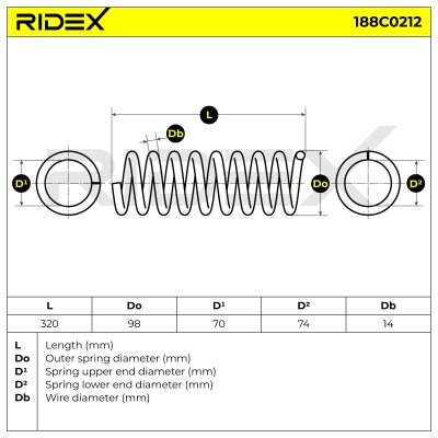 Suspension Spring RIDEX 188C0212 188C0212 - photo 4