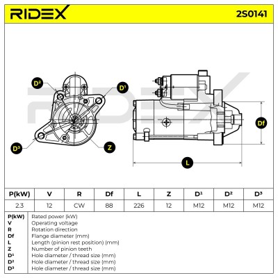 Starter RIDEX 2S0141 2S0141 - photo 6