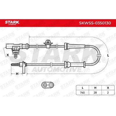 ABS Sensor Stark SKWSS-0350130 SKWSS-0350130 - photo 5