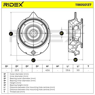 Strut Support Bearing Front RIDEX 1180S0137 1180S0137 - photo 8