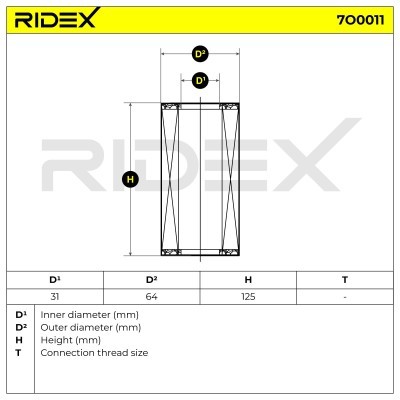 Oil Filter RIDEX 7O0011 7O0011 - photo 6