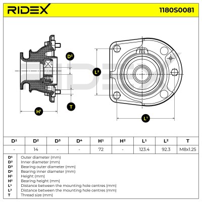 Strut Support Bearing Front RIDEX 1180S0081 1180S0081 - photo 5