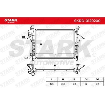 Radiator, Engine Cooling Stark SKRD-0120200 SKRD-0120200 - photo 8