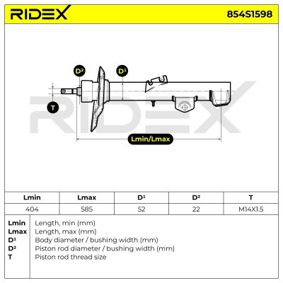 Shock Absorber RIDEX 854S1598 854S1598 - photo 5
